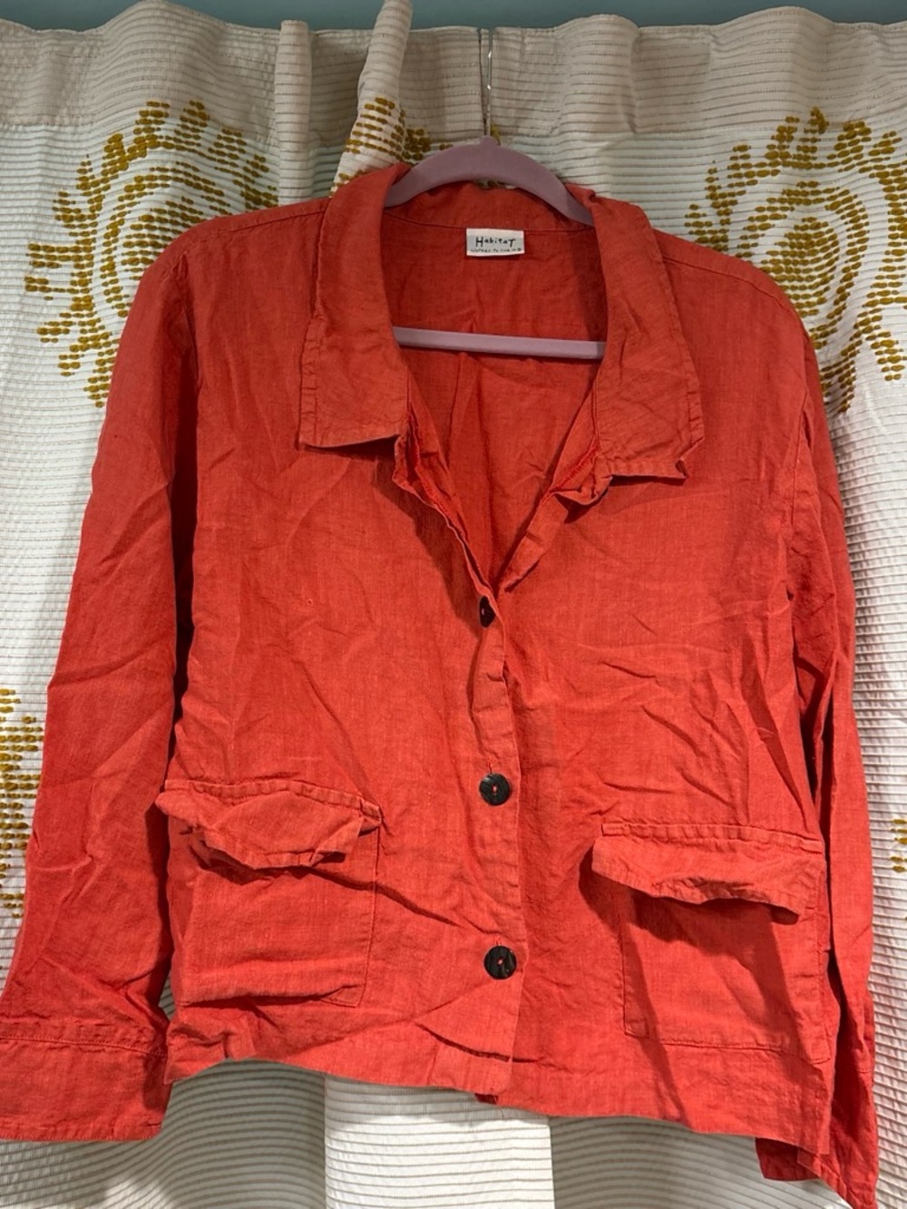 Habitat salmon Linen Button-Up Jacket/Shirt